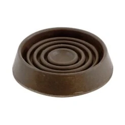 1-1/2 In. Brown Smooth Rubber Furniture Cups (4 Per Pack)
