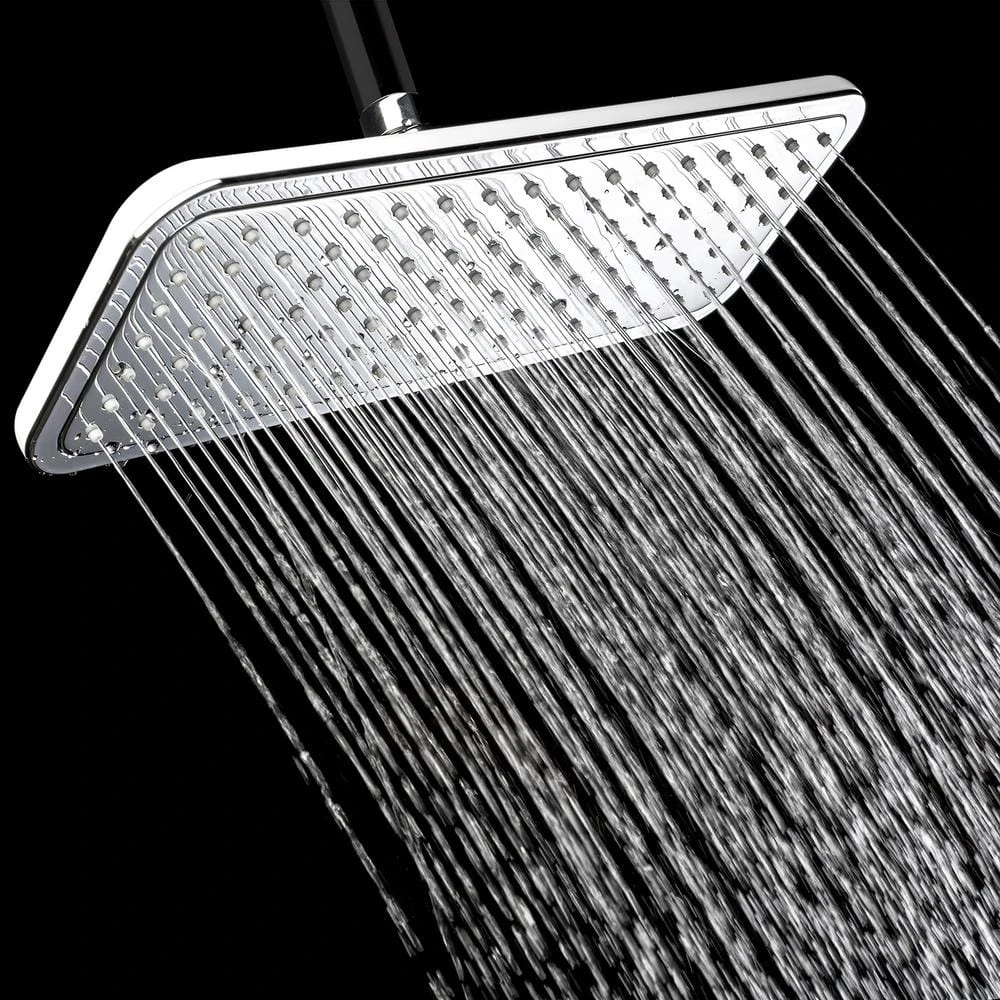 1-Spray 14.6 In. Single Wall Mount Fixed Rain Shower Head In Chrome 1 1-Spray 14.6 In. Single Wall Mount Fixed Rain Shower Head In Chrome