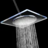 1-Spray 11.81 In. Single Wall Mount Square Fixed Rain Shower Head In Blue