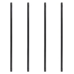 1 In. X 72 In. Black Industrial Steel Grey Plumbing Pipe (4-Pack)