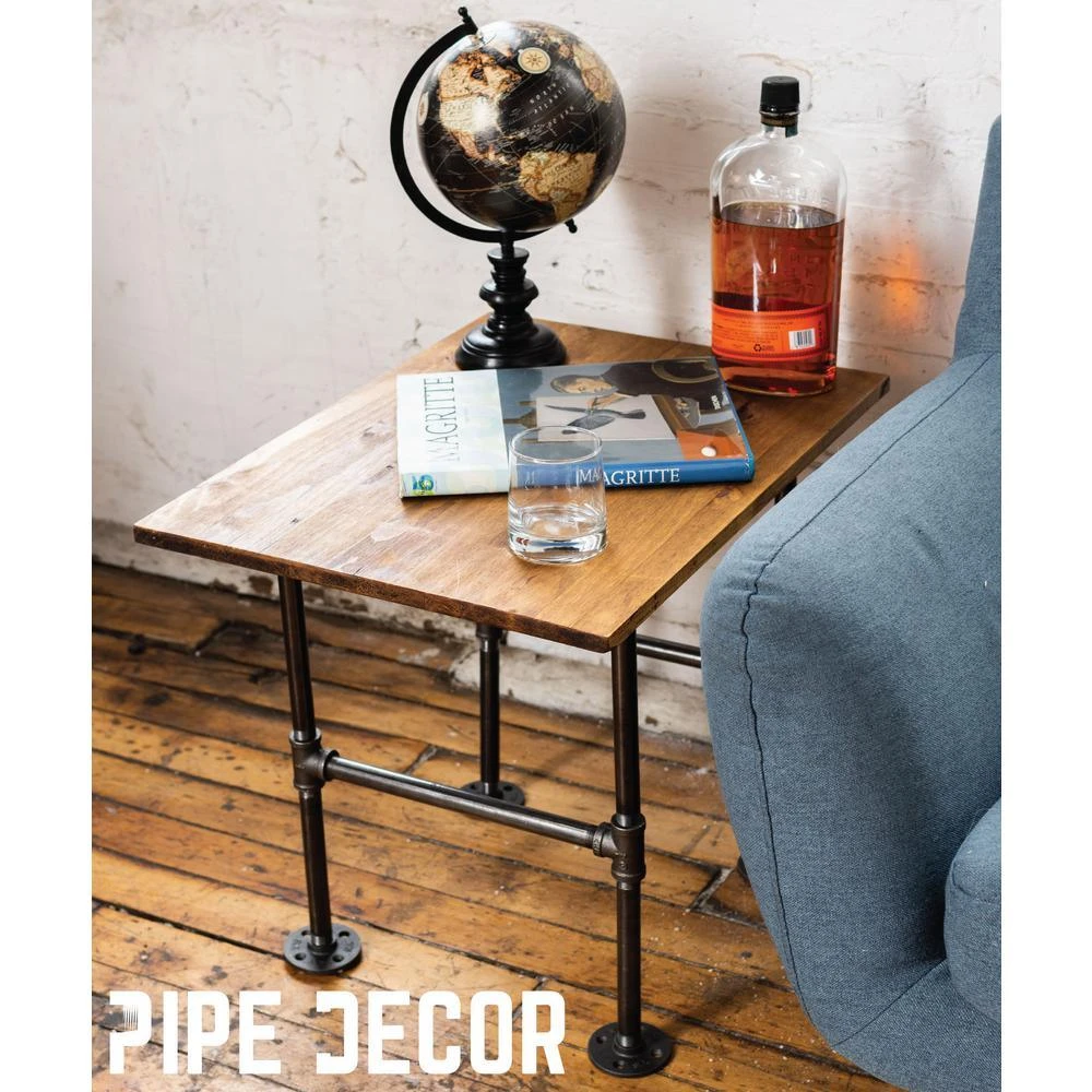 1/2 In. Black Pipe 16.5 In. W X 19.5 In. H "H" Design End Table Leg Kit 8 1/2 In. Black Pipe 16.5 In. W X 19.5 In. H "H" Design End Table Leg Kit - Image 8