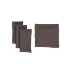 0.1 In. H X 20 In. W X 20 In. D Classic Linen Napkins Dark Gray (Set Of 4)