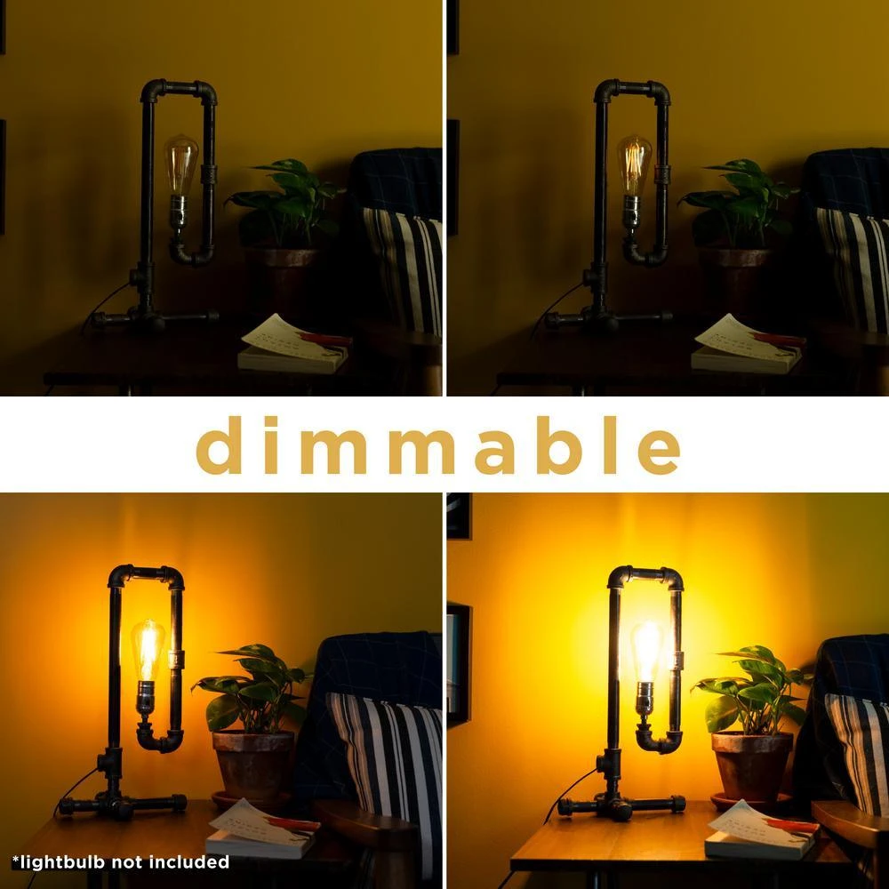 1/2 In. Black Steel Pipe 17.5 In. H Convertible Table Lamp Kit 6 1/2 In. Black Steel Pipe 17.5 In. H Convertible Table Lamp Kit - Image 6