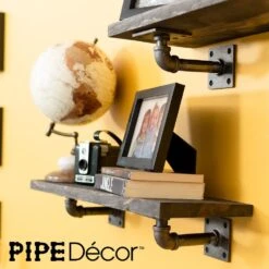 1/2 In. Black Pipe 5.75 In. L Wall Mounted Square Flange Shelf Bracket Kit (4-Pack) 15 1/2 In. Black Pipe 5.75 In. L Wall Mounted Square Flange Shelf Bracket Kit (4-Pack) -arbor Shop 7fdccfa2f21421b9f0a094d850e54042