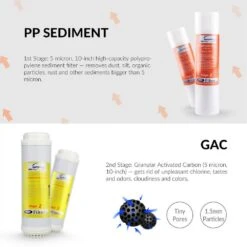 1-Year Replacement Supply Filter Cartridge Pack Set For 6-Stage Alkaline Mineral Reverse Osmosis RO Systems -arbor Shop 7ffa4547957df5f24627b8150ac13b2e