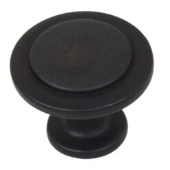 1-1/4 In. Dia Oil Rubbed Bronze Classic Round Ring Cabinet Knobs (10-Pack)