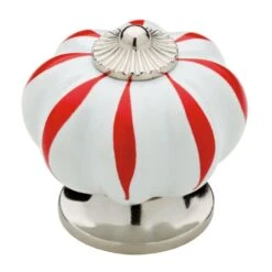 1-1/2 In. (38mm) Chrome And Gray Ceramic Melon Cabinet Knob -arbor Shop 8563687fd91f9432d73e4b8c9f5bff2c