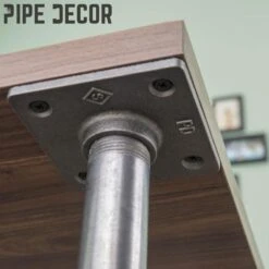 1 In. X 1.5 Ft. L Black Steel Pipe Square Flange Table Leg Kit (Set Of 4) -arbor Shop 857fc5089bc2d74250699c627816f9cb