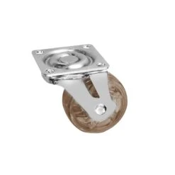 1-31/32 In. Smoke Swivel Without Brake Plate Caster, 66.1 Lb. Load Rating