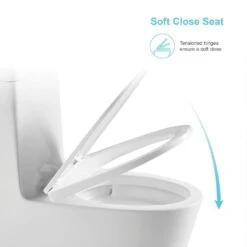1-Piece Elongated Dual-Flush 1.28 GPF/0.88 GPF High Efficiency Skirted Toilet All-in-One Toilet In White Seat Included -arbor Shop 8846253353516f80b4ca372722e80e03