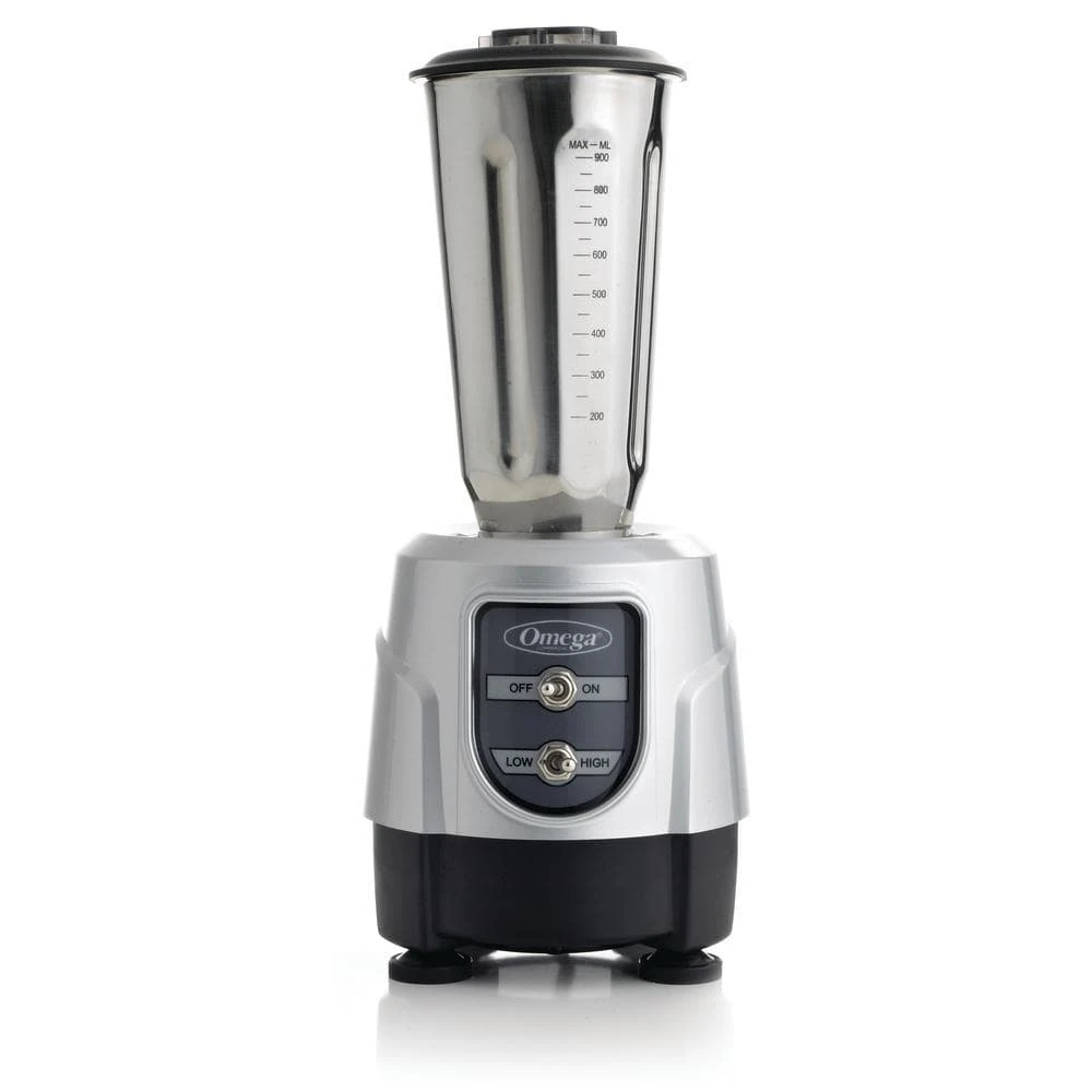 Omega 1 HP 32 Oz. 2-Speed Silver Blender With Stainless Steel Jar 1 Omega 1 HP 32 Oz. 2-Speed Silver Blender With Stainless Steel Jar