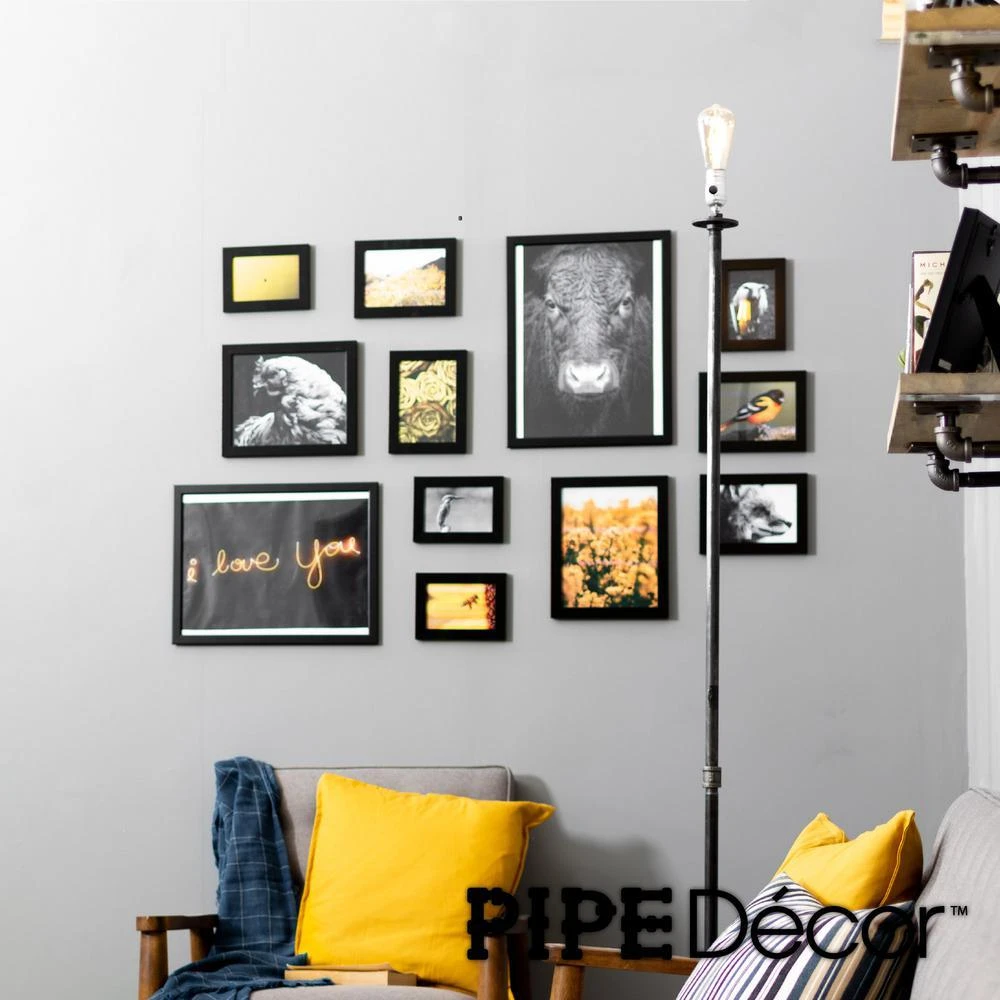 1/2 In. Black Steel Pipe 69 In. H Torch Style Floor Lamp Kit 7 1/2 In. Black Steel Pipe 69 In. H Torch Style Floor Lamp Kit - Image 7