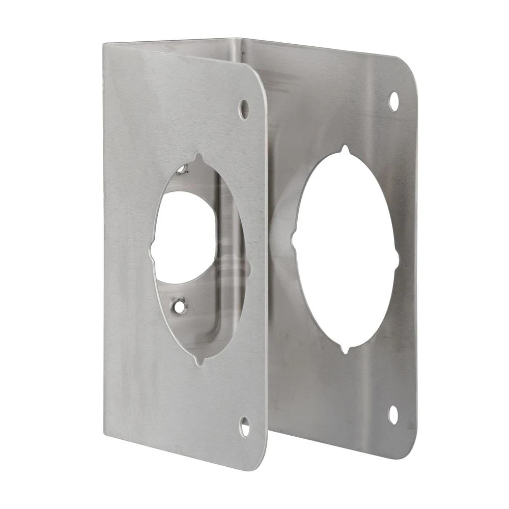 1-3/4 In. X 4-1/2 In. Thick Stainless Steel Lock And Door Reinforcer, 2-1/8 In. Single Bore, 2-3/8 In. Backset 2 1-3/4 In. X 4-1/2 In. Thick Stainless Steel Lock And Door Reinforcer, 2-1/8 In. Single Bore, 2-3/8 In. Backset - Image 2