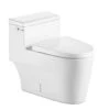 0.8 GPF /1.28 GPF Dual Flush Ceramic Bowl Square Elongated Toilet Bowl Only In White