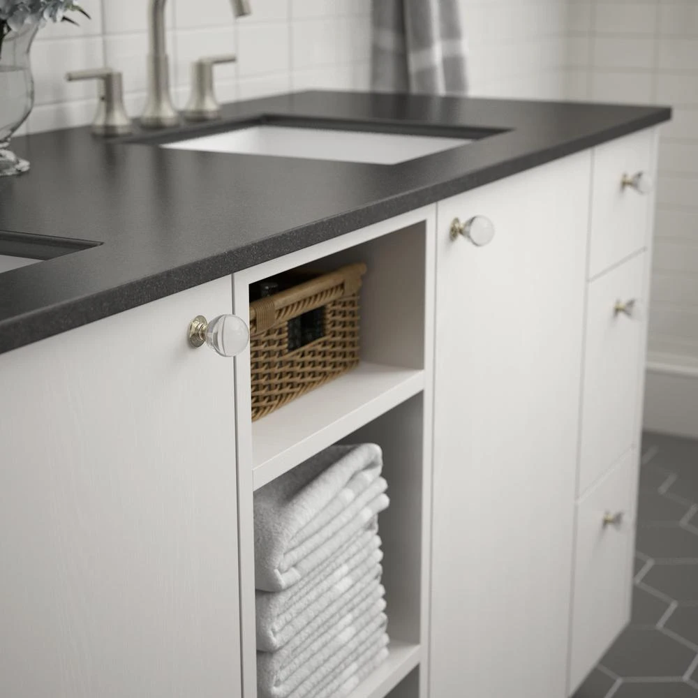 1-1/4 In. (32 Mm) Polished Nickel And Clear Glass Ball Cabinet Knob 2 1-1/4 In. (32 Mm) Polished Nickel And Clear Glass Ball Cabinet Knob - Image 2