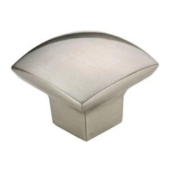 1-1/2 In. Satin Nickel Simple Soft Square Knob