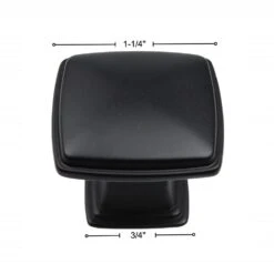 1-1/4 In. Matte Black Square Deco Cabinet Knobs (10-Pack) -arbor Shop 8e1302bc6d6f18c8113980b6e1826762