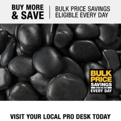 1 In. To 2 In., 2200 Lb. Medium Black Grade A Polished Pebbles Super Sack -arbor Shop 8e159469cc663ef7fc80c299aced4fe8