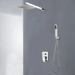 1-Spray Patterns With 1.5 GPM 10 In. Wall Mount Dual Shower Heads In Chrome 18 1-Spray Patterns With 1.5 GPM 10 In. Wall Mount Dual Shower Heads In Chrome -arbor Shop 8faee39ef48bcc4a301baad9700cb1f2