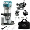 1.25HP Palm Router Electric Trimmer Kit Variable Speed Woodworking Tool W/3 Base