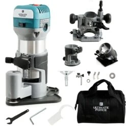 1.25HP Palm Router Electric Trimmer Kit Variable Speed Woodworking Tool W/3 Base
