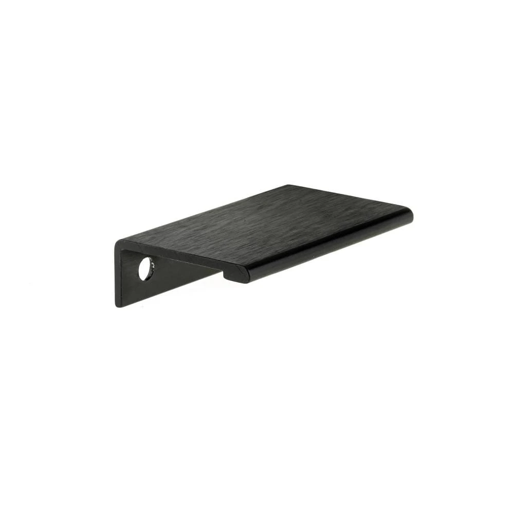 1-31/32 In. (50 Mm) Brushed Black Contemporary Drawer Edge Pull 1 1-31/32 In. (50 Mm) Brushed Black Contemporary Drawer Edge Pull
