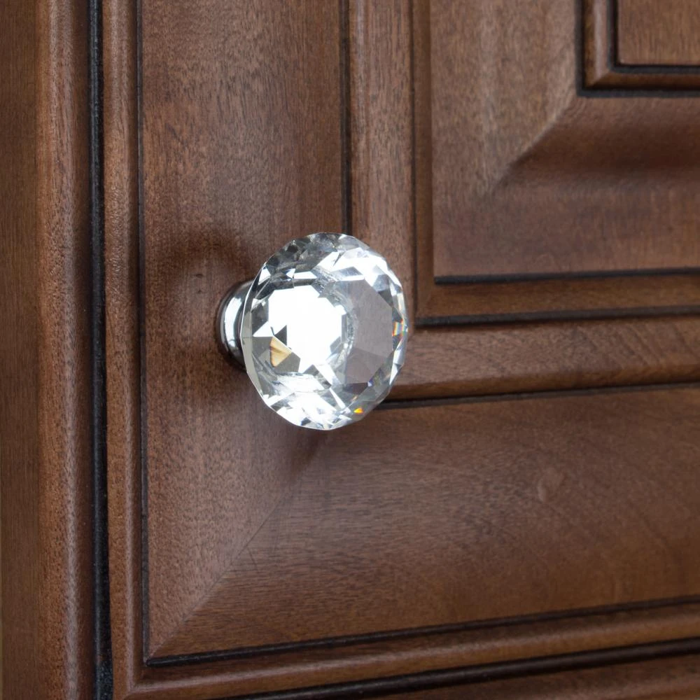1-1/8 In. Dia Clear K9 Crystal Diamond Shape Cabinet Knob (10-Pack) 2 1-1/8 In. Dia Clear K9 Crystal Diamond Shape Cabinet Knob (10-Pack) - Image 2