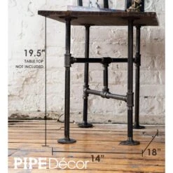 1/2 In. Black Pipe 14 In. W X 18 In D X 19.5 In. H Turnpike Design End Table Kit -arbor Shop 984be58d45cabff875e844e917652bf0