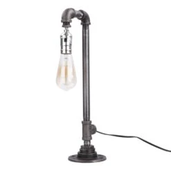 1/2 In. Black Steel Pipe 17.5 In. H Reader Table Lamp Kit