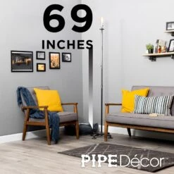 1/2 In. Black Steel Pipe 69 In. H Torch Style Floor Lamp Kit 10 1/2 In. Black Steel Pipe 69 In. H Torch Style Floor Lamp Kit -arbor Shop 99b7fa9357c4b4aad4fb7e26333d91a0