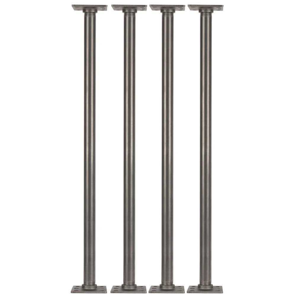 1 In. X 2.5 Ft. L Black Steel Pipe Square Flange Table Leg Kit (Set Of 4) 1 1 In. X 2.5 Ft. L Black Steel Pipe Square Flange Table Leg Kit (Set Of 4)