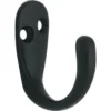 1-13/16 In. Matte Black Single Wall Hook (6-Pack)