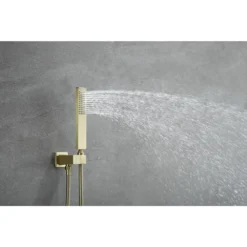 1-Spray Patterns With 2.66 GPM 10 In. Wall Mount Dual Shower Heads With Rough-In Valve Body And Trim In Brushed Gold 13 1-Spray Patterns With 2.66 GPM 10 In. Wall Mount Dual Shower Heads With Rough-In Valve Body And Trim In Brushed Gold -arbor Shop 9daca7cf877bb4a85b8ebaaf9e7221a7 76d22b8c 4616 4f04 ba88 273c01b5a2b4