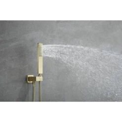 1-Spray Patterns With 2.38 GPM 12 In. Ceiling Mount Dual Shower Heads With Rough-In Valve Body And Trim In Brushed Gold 13 1-Spray Patterns With 2.38 GPM 12 In. Ceiling Mount Dual Shower Heads With Rough-In Valve Body And Trim In Brushed Gold -arbor Shop 9daca7cf877bb4a85b8ebaaf9e7221a7 9257b0d3 26f0 4149 8938 bfd5d8822052