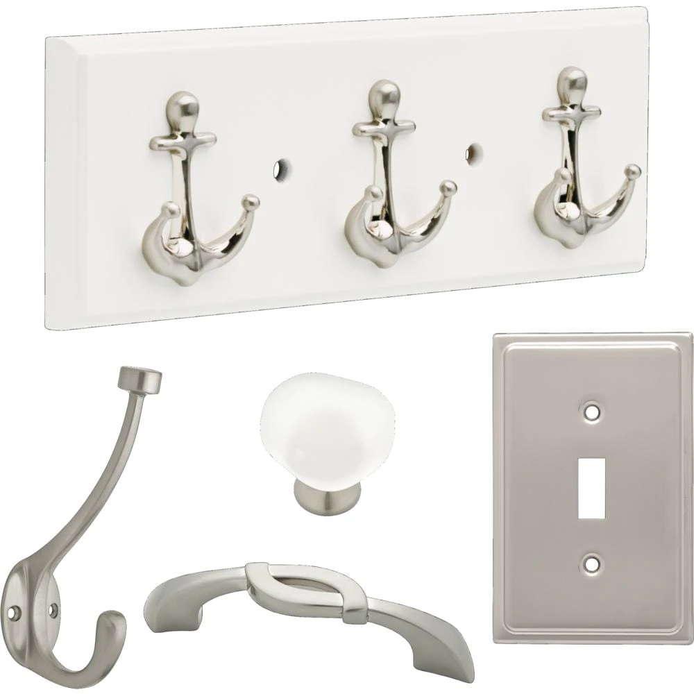 1-1/2 In. (38mm) Satin Nickel And Natural Aqua Sea Glass Cabinet Knob (10-Pack) 3 1-1/2 In. (38mm) Satin Nickel And Natural Aqua Sea Glass Cabinet Knob (10-Pack) - Image 3