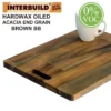 1 Ft. 3.75 In L X 1 Ft. W X 0.75" T Oiled Acacia Cutting Board Set With Brown Food-Safe Wood Oil Finish