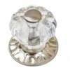 1-1/4 In. Satin Nickel Clear Acrylic Melon Cabinet Drawer Knobs With Backplate (10-Pack)