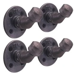 1/2 In. Black Steel Pipe Wall Hook Kit (4-Pack)