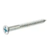 #10 X 3 In. Phillips Flat Head Zinc Plated Wood Screw (50-Pack)