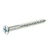 #8 X 2 In. Phillips Flat Head Zinc Plated Wood Screw (50-Pack)
