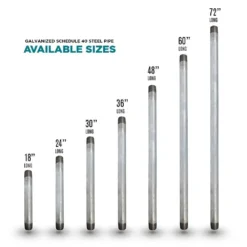 1 In. X 30 In. Galvanized Steel Pipe 5 1 In. X 30 In. Galvanized Steel Pipe -arbor Shop a2f5df7d579e65d3fa4a6ad96806e1fa ba8eca19 7989 4923 a41c 545f703cbcd5