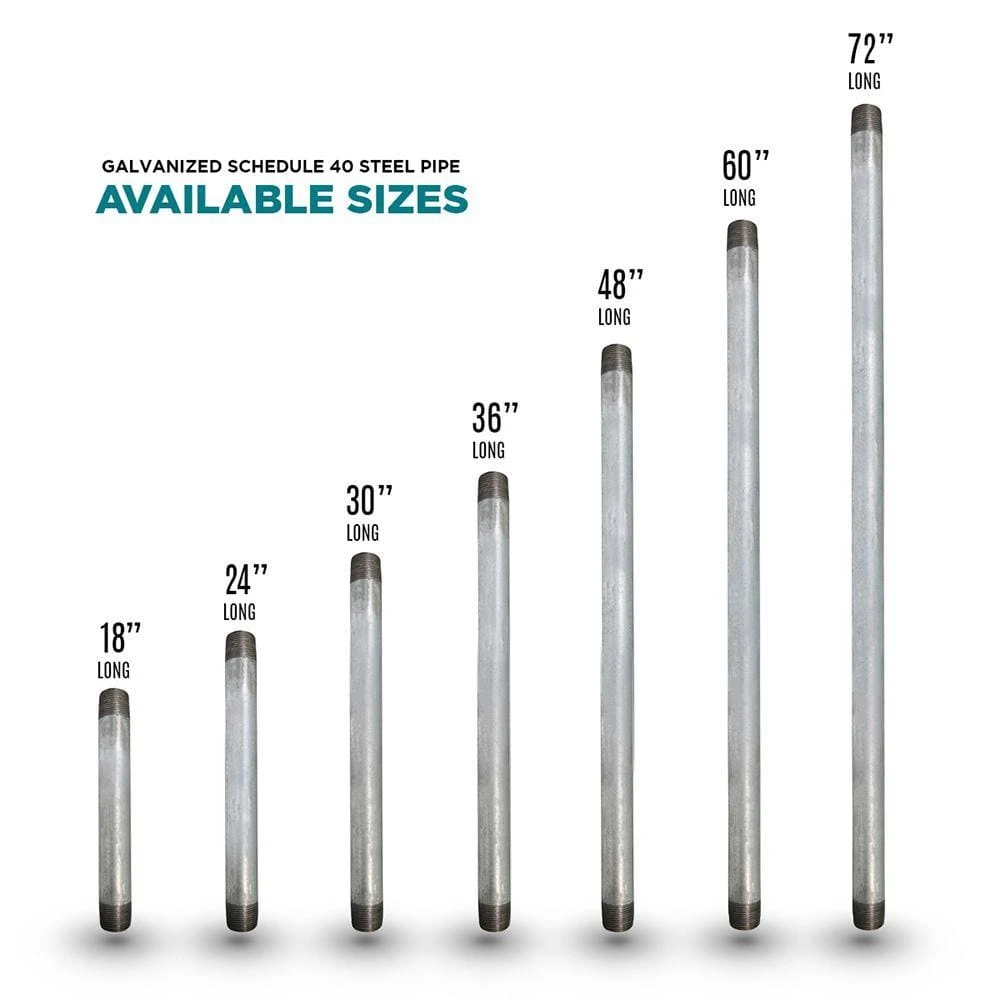 1 In. X 30 In. Galvanized Steel Pipe 3 1 In. X 30 In. Galvanized Steel Pipe - Image 3