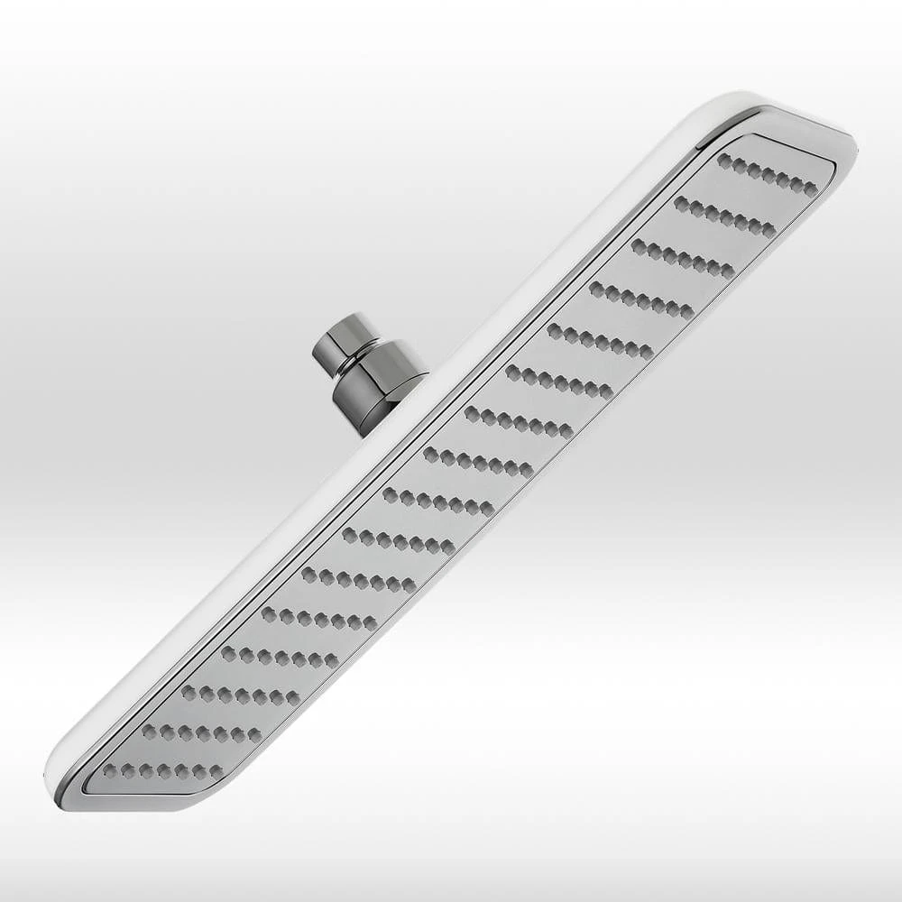 1-Spray 14.6 In. Single Wall Mount Fixed Rain Shower Head In Chrome 5 1-Spray 14.6 In. Single Wall Mount Fixed Rain Shower Head In Chrome - Image 5