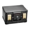 Honeywell 0.15 Cu. Ft. Molded Fire Resistant And Waterproof Portable Chest With Carry Handle, Key And Double Latch Lock