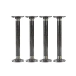 1 In. X 1 Ft. L Black Steel Pipe Flange Table Leg Kit (Set Of 4)