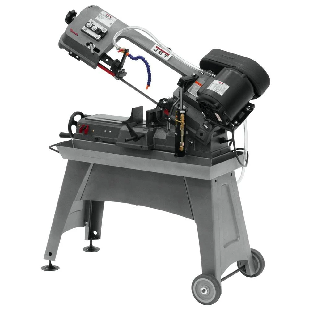 1/2 HP 5 In. X 8 In. Wet Metalworking Horizontal Band Saw With Rolling Stand, 3-Speed, 115-Volt, J-3230 1 1/2 HP 5 In. X 8 In. Wet Metalworking Horizontal Band Saw With Rolling Stand, 3-Speed, 115-Volt, J-3230