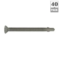 #12 2-3/4 In. Phillips Flat-Head Self-Drilling Screws (40-Pack) -arbor Shop a7d8312748c71cc62cda131d27235eec