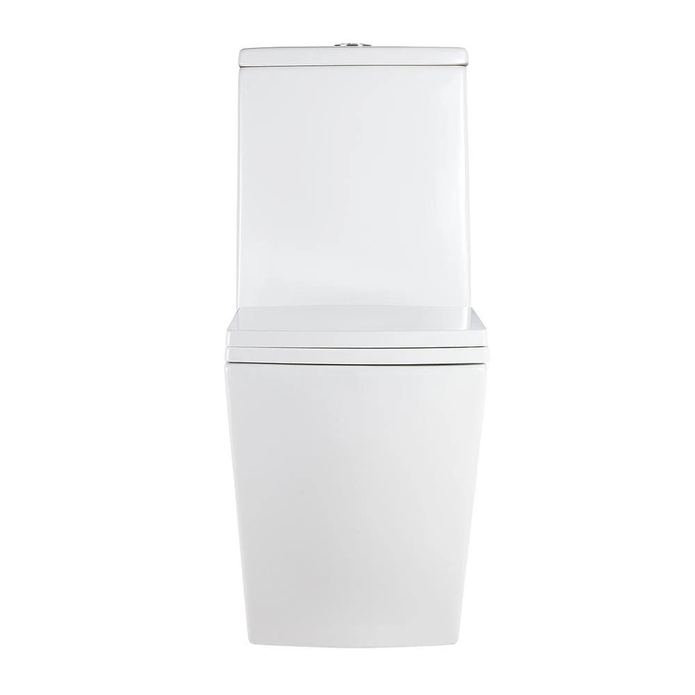0.8 GPF/1.28 GPF Dual Flush Round Shape Ceramic Elongated Toilet Including Toilet Round Only Seat In White 4 0.8 GPF/1.28 GPF Dual Flush Round Shape Ceramic Elongated Toilet Including Toilet Round Only Seat In White - Image 4