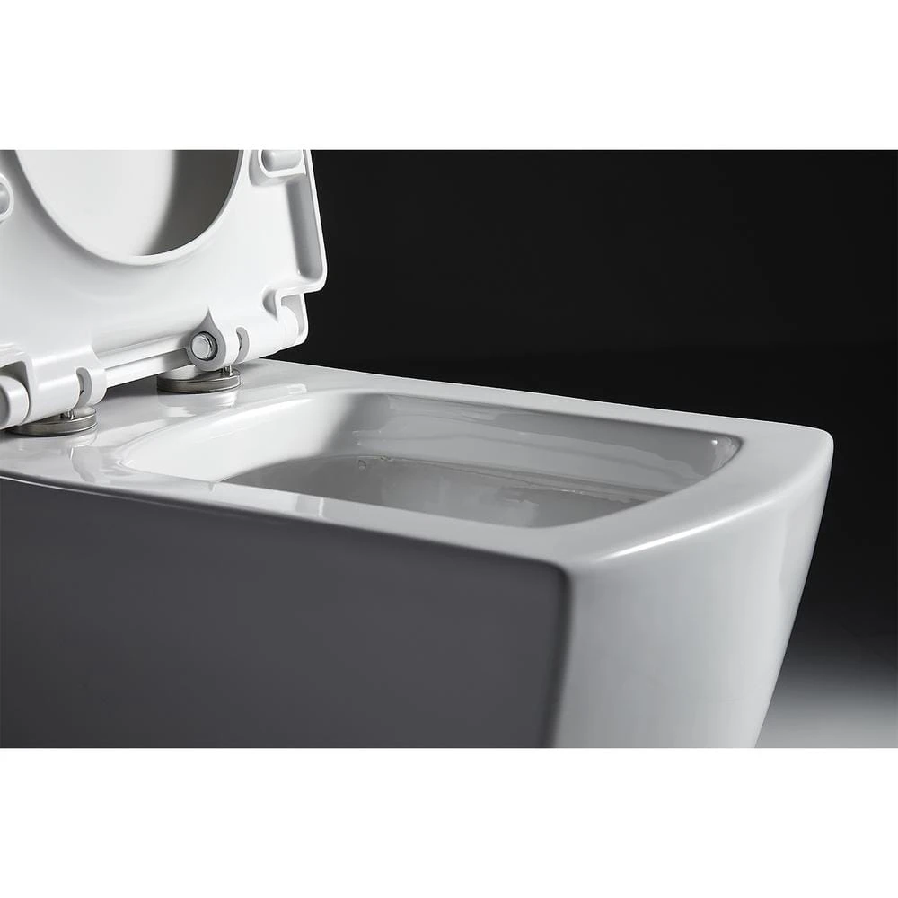 0.8 GPF/1.28 GPF Dual Flush Round Shape Ceramic Elongated Toilet Including Toilet Round Only Seat In White 3 0.8 GPF/1.28 GPF Dual Flush Round Shape Ceramic Elongated Toilet Including Toilet Round Only Seat In White - Image 3