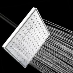 1-Spray 7.88 In. Single Wall Mount Fixed Rain Shower Head In Chrome